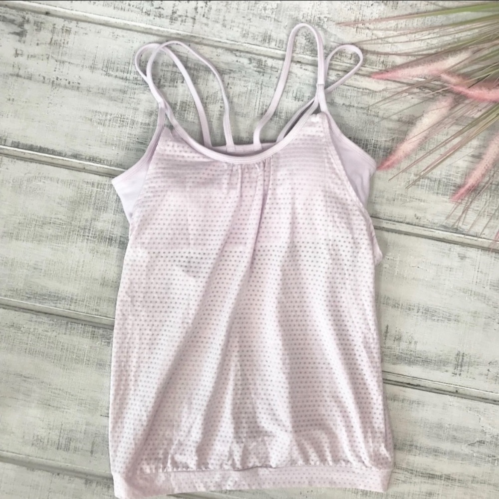 Athleta Dot Invigorate Tank in Gauzy Lilac. SMALL
